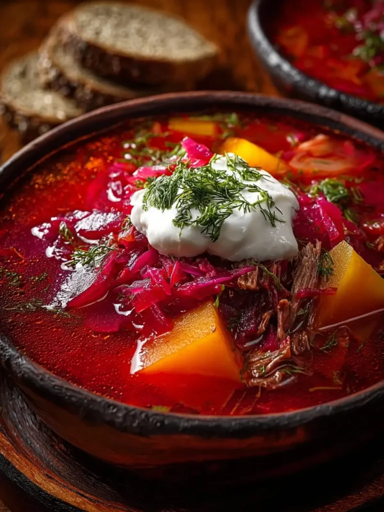 Authentic Ukrainian Borscht Soup First Image