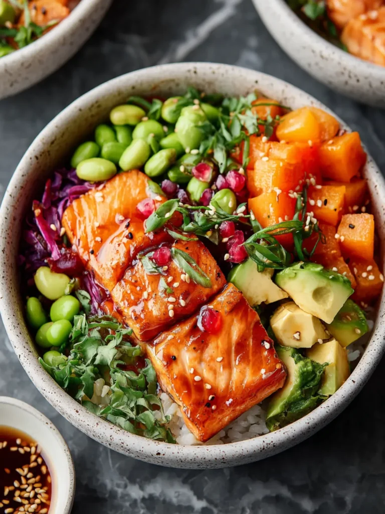 Vibrant Salmon Bowls: A Joyful, Colorful Meal Experience