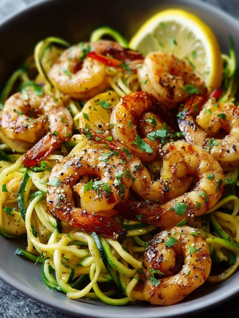 Zesty Citrus Grilled Shrimp Zoodles: A Refreshingly Healthy Delight