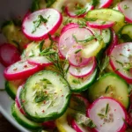 Fresh & Crunchy Cucumber Radish Salad with Lemon and Dill First Image