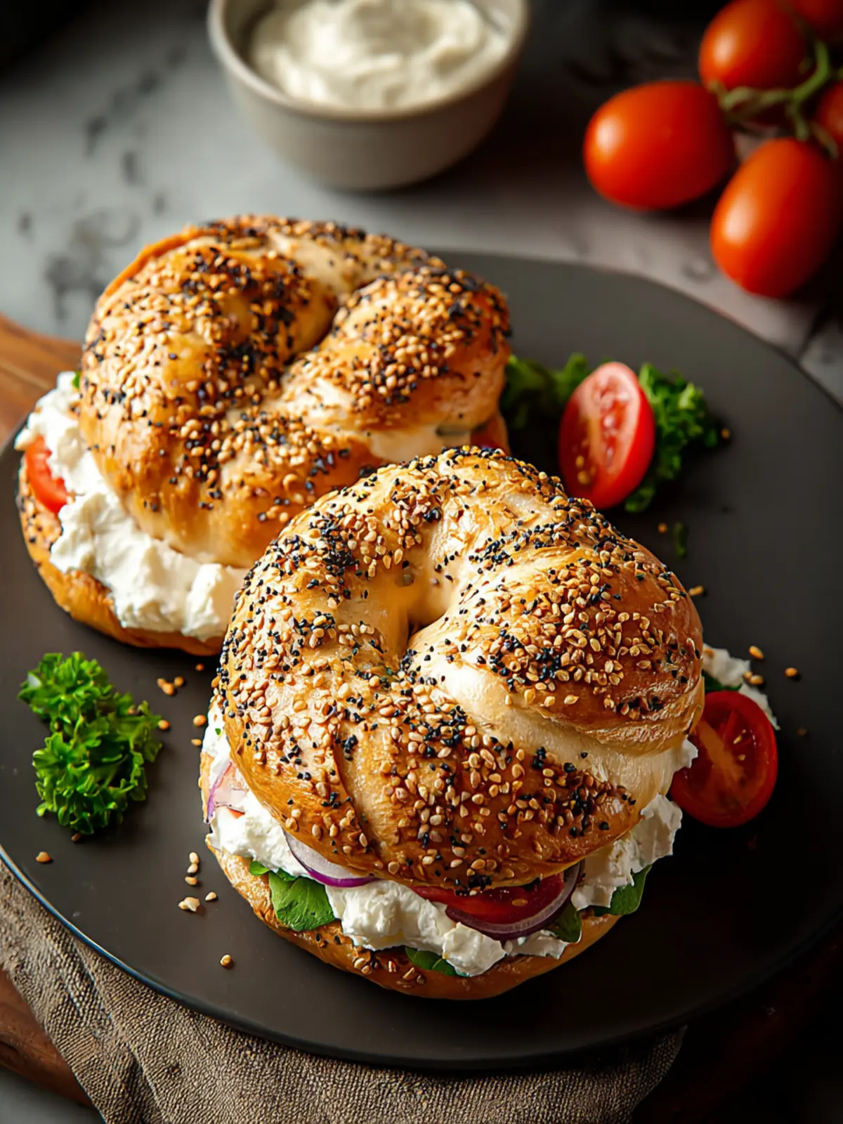 Cottage Cheese Bagels First Image