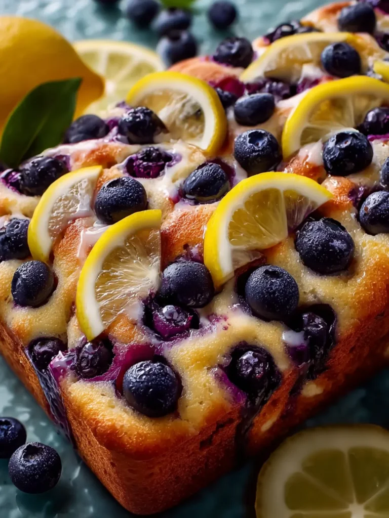 Lemon Blueberry Focaccia Bread First Image
