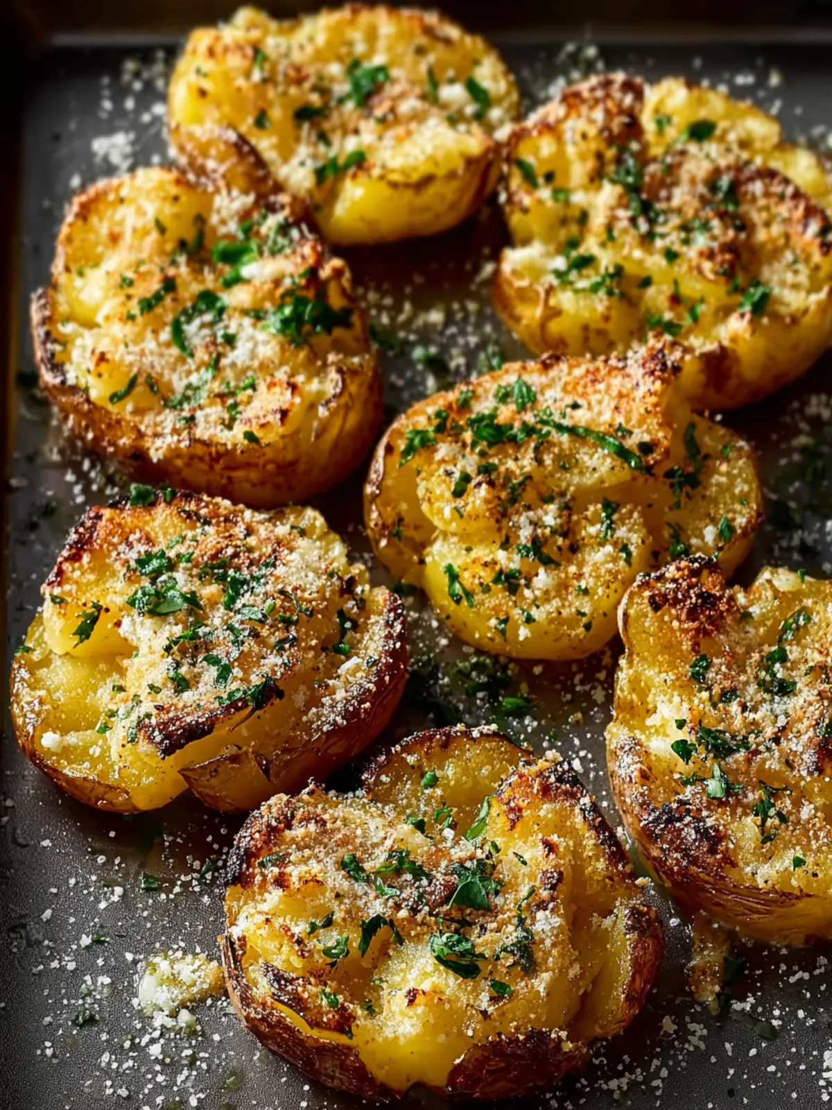 Baked Smashed Potatoes With Garlic & Parmesan: Best Comfort Food 6