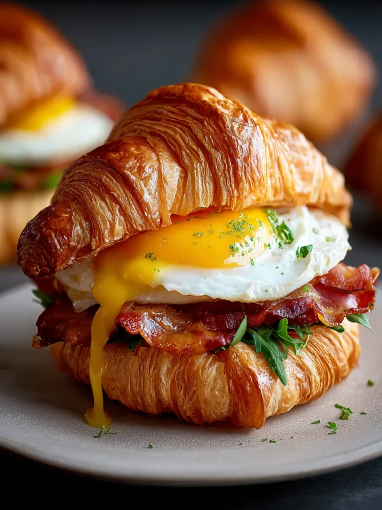 Easy Baked Croissant Breakfast Sandwiches for Effortless Mornings