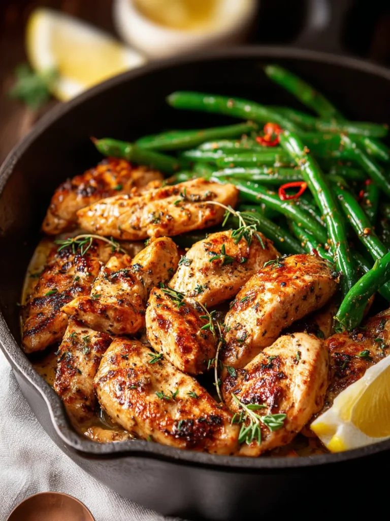 Chicken Green Bean Skillet Recipe First Image