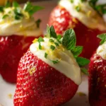 Lemon Cream Stuffed Strawberries Recipe First Image