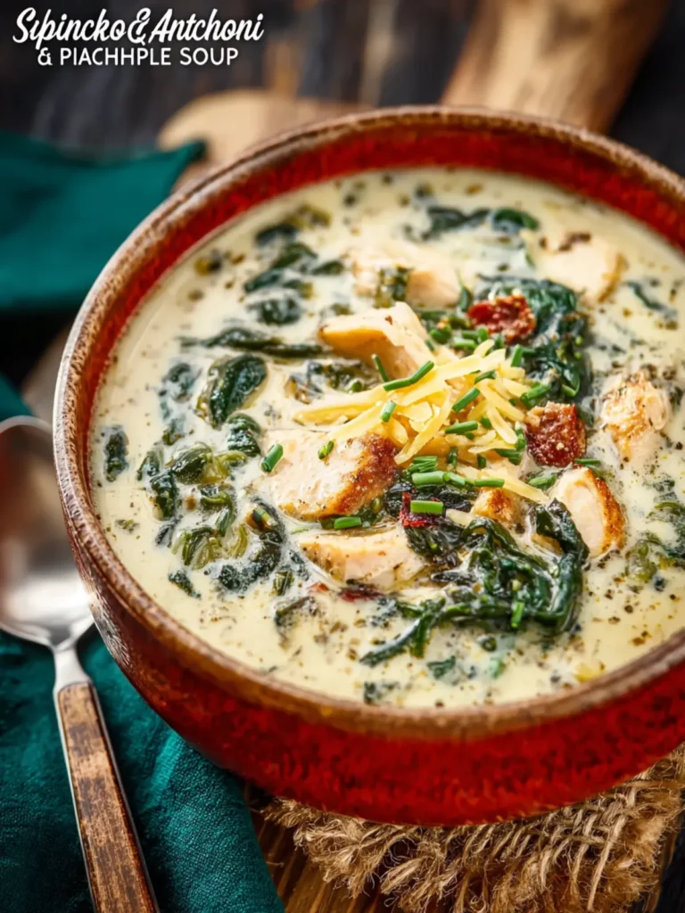 Keto Chicken Spinach & Artichoke Soup First Image
