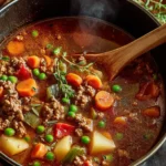 Cozy Ground Beef Vegetable Soup Recipe First Image