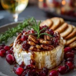 Easy Cranberry Pecan Baked Brie First Image