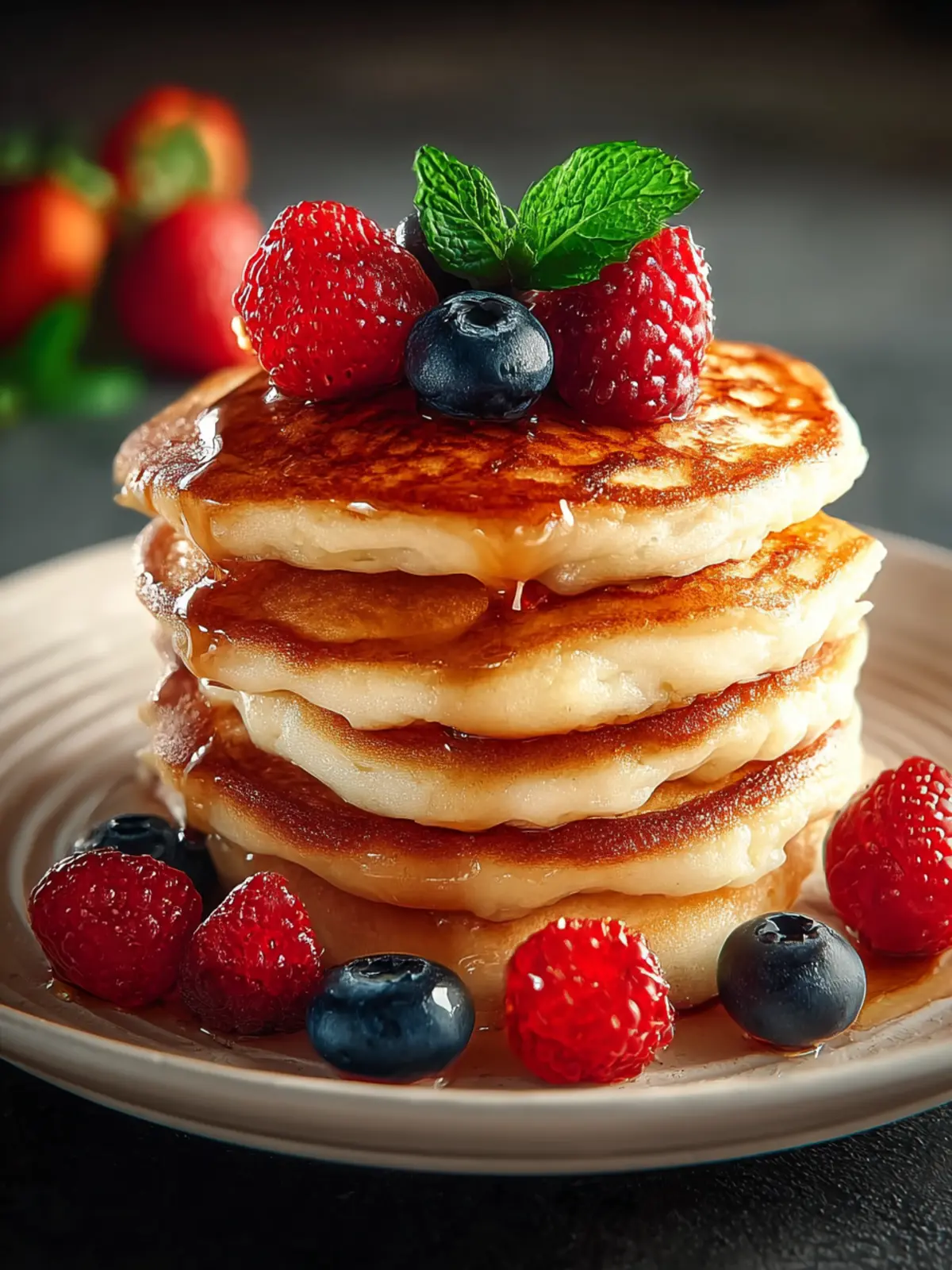 Fluffy Cottage Cheese Pancakes First Image