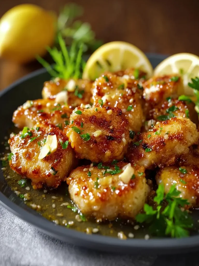 Lemon Garlic Chicken Bites First Image