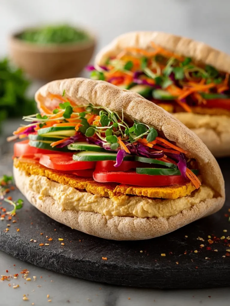 Easy Hummus Pita Sandwiches First Image