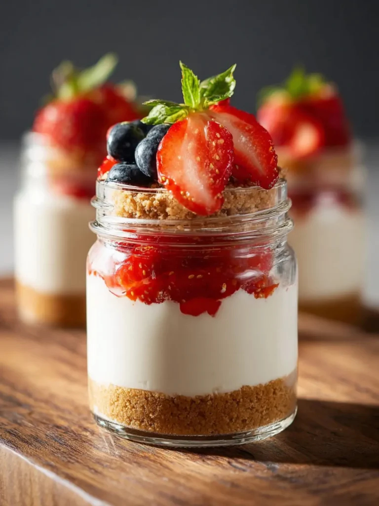 Healthier No-Bake Cheesecake in a Jar First Image