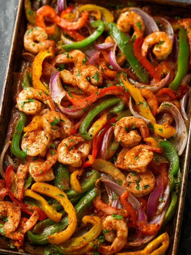 Sheet Pan Shrimp Fajitas First Image