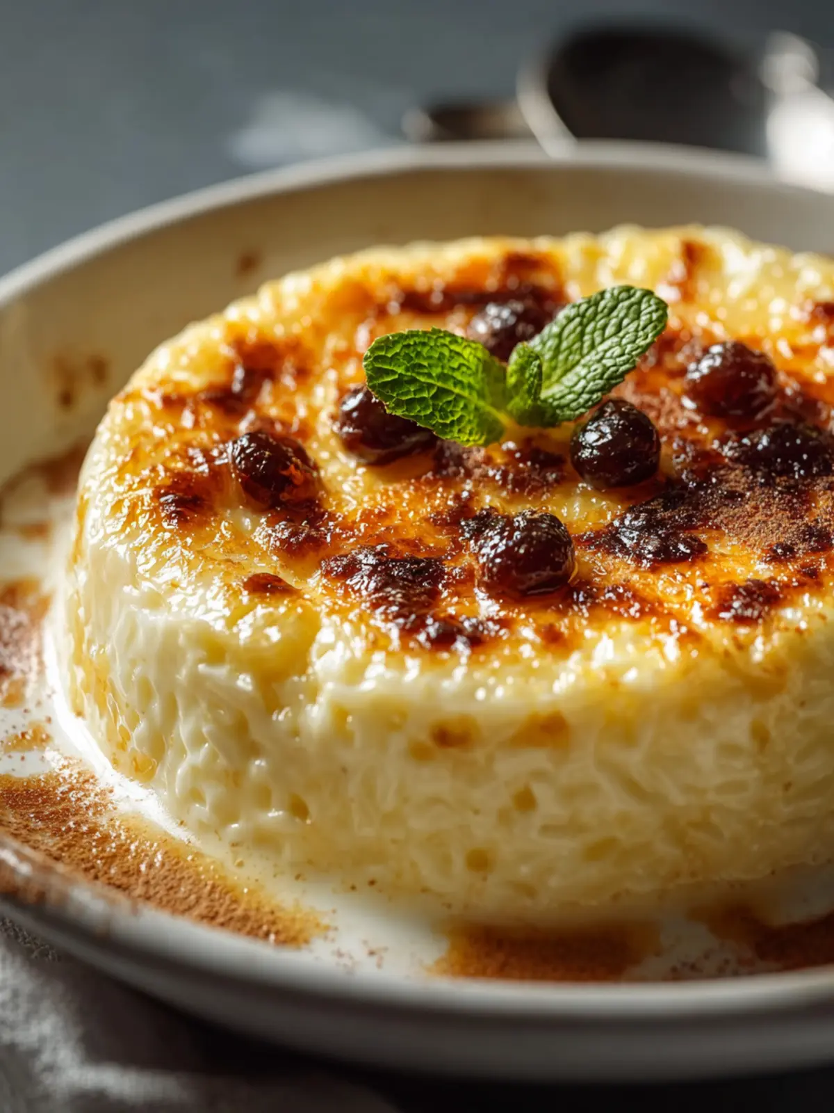Condensed Milk Baked Rice Pudding First Image