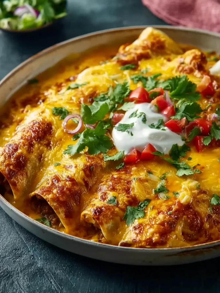 Loaded Beef Enchiladas With Cheese Sauce First Image